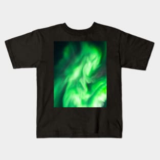 Looking Straight Up at the Aurora Borealis Kids T-Shirt